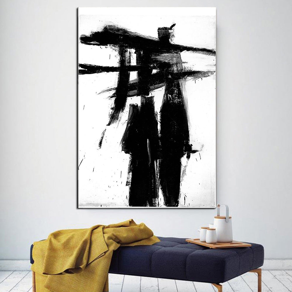 Tableau abstrait nordique sur toile