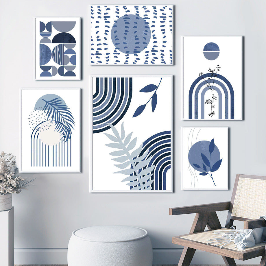 Art mural bohème bleu