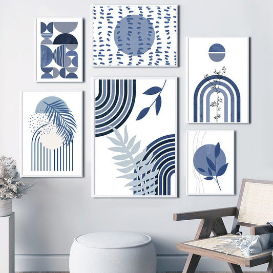 Art mural bohème bleu