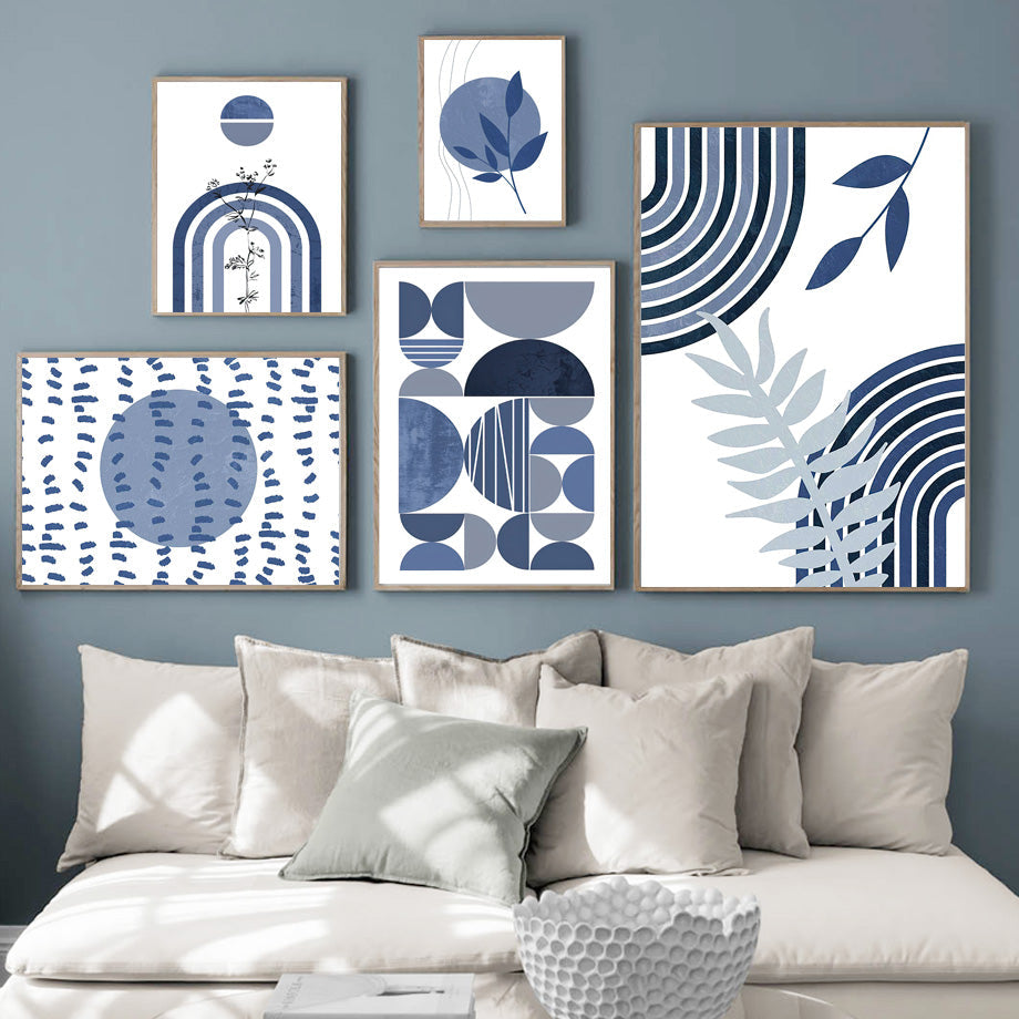 Art mural bohème bleu