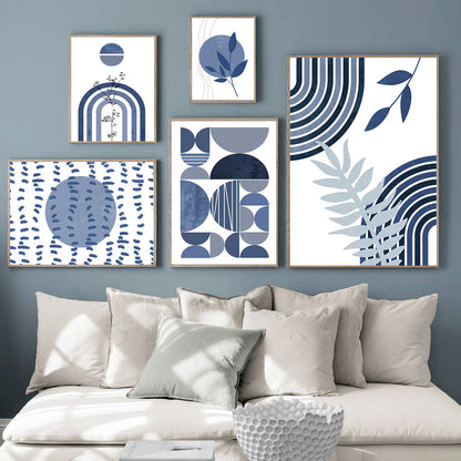 Art mural bohème bleu