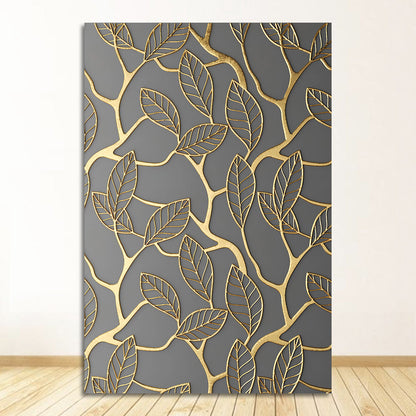 Tableau abstrait doré sur toile de coton