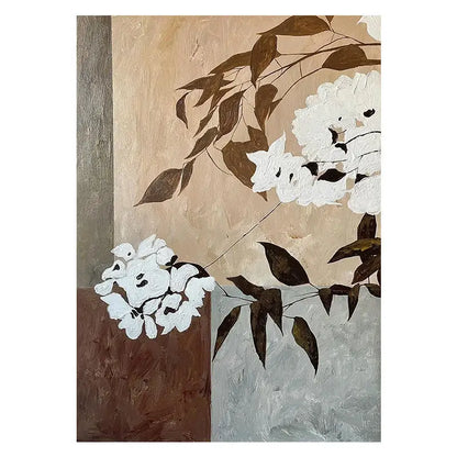 Art mural Wabi-sabi peint à la main