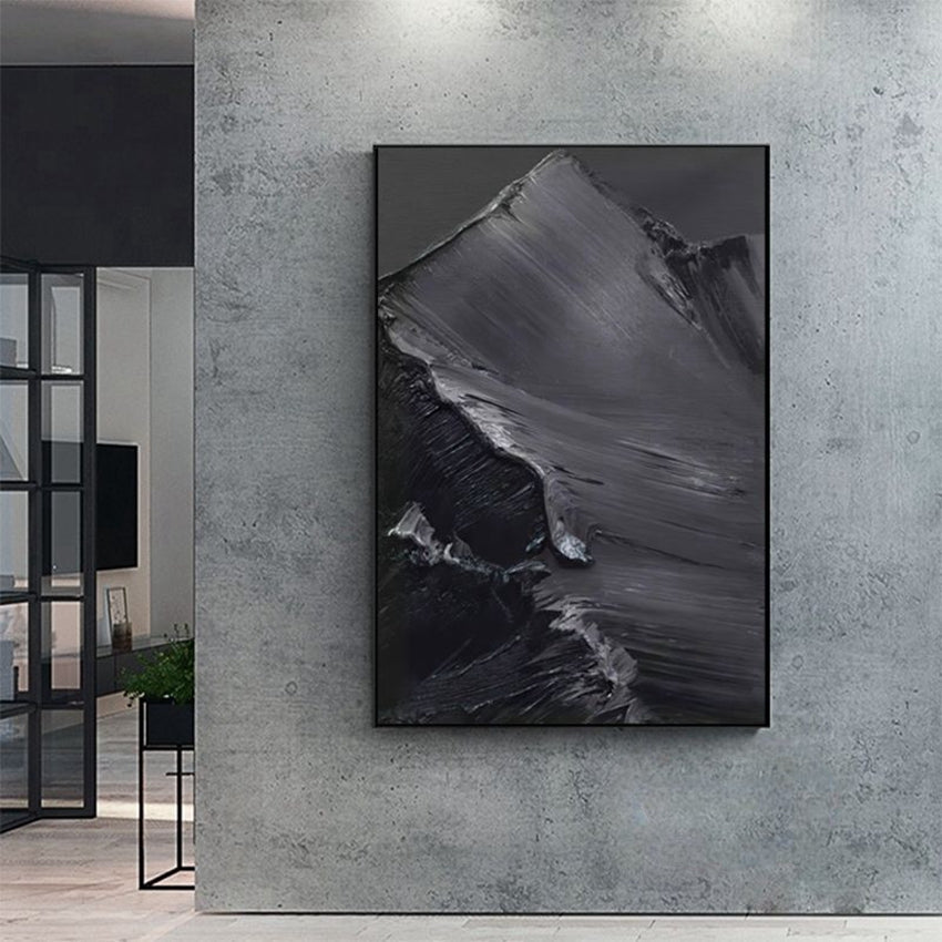 Art mural monochrome fait main
