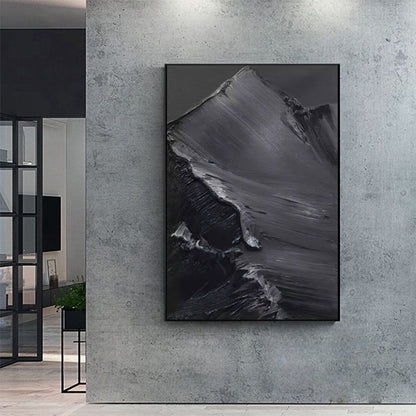 Art mural monochrome fait main
