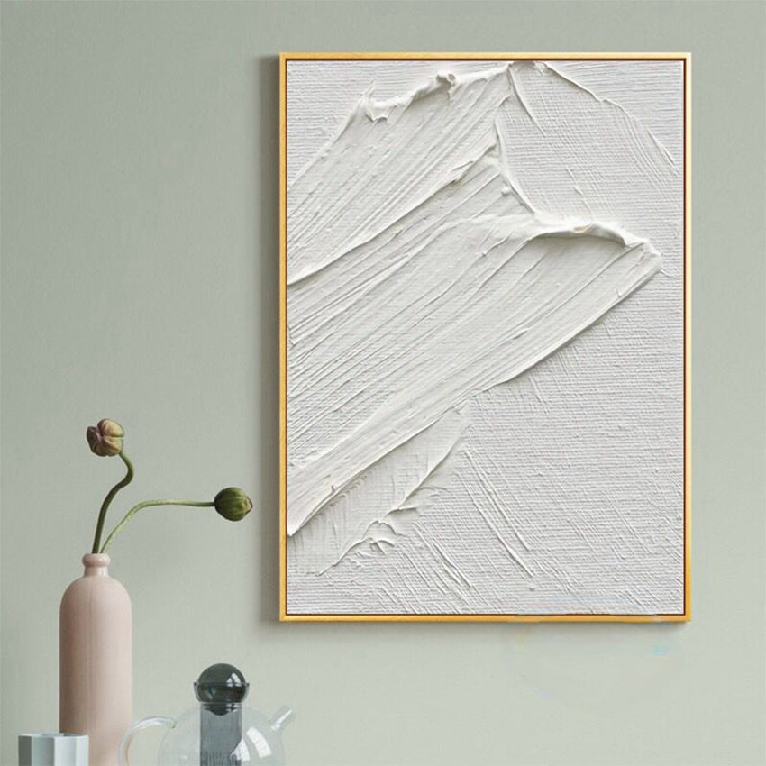 Art mural monochrome fait main