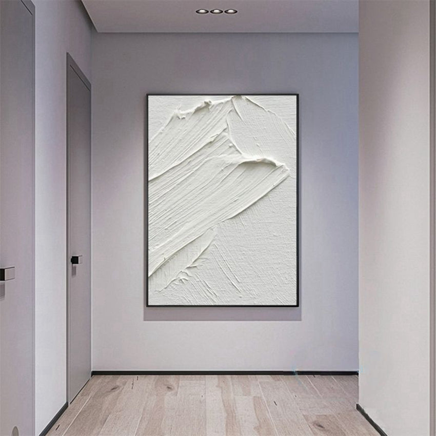 Art mural monochrome fait main