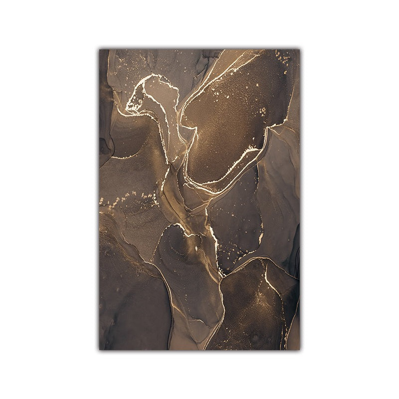 Tableau moderne sur toile effet marbre gris et or
