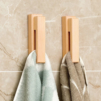 Porte-serviette scandinave « pince » à fixer en bois