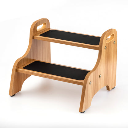 Tabouret en bois à deux marches