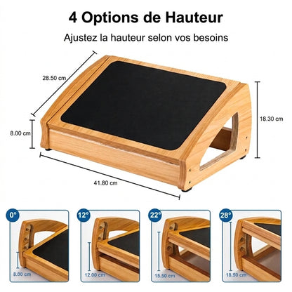 Repose-pieds sous le bureau à 3 niveaux