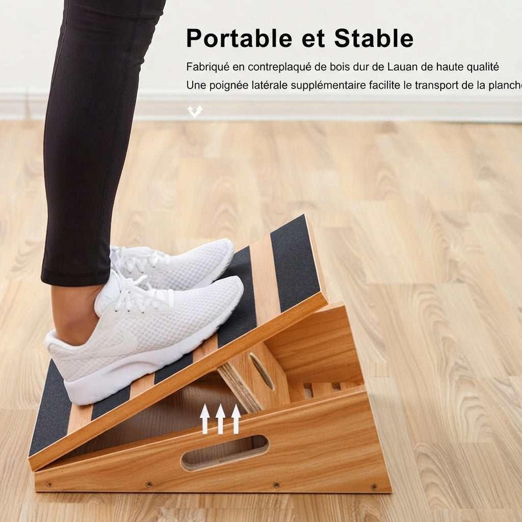Planche inclinée en bois professionnelle (demi-couverture)