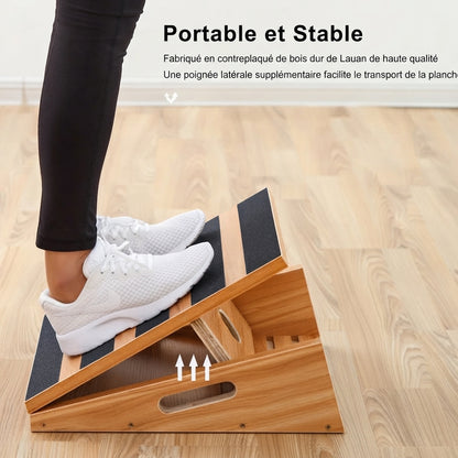 Planche inclinée en bois professionnelle (demi-couverture)
