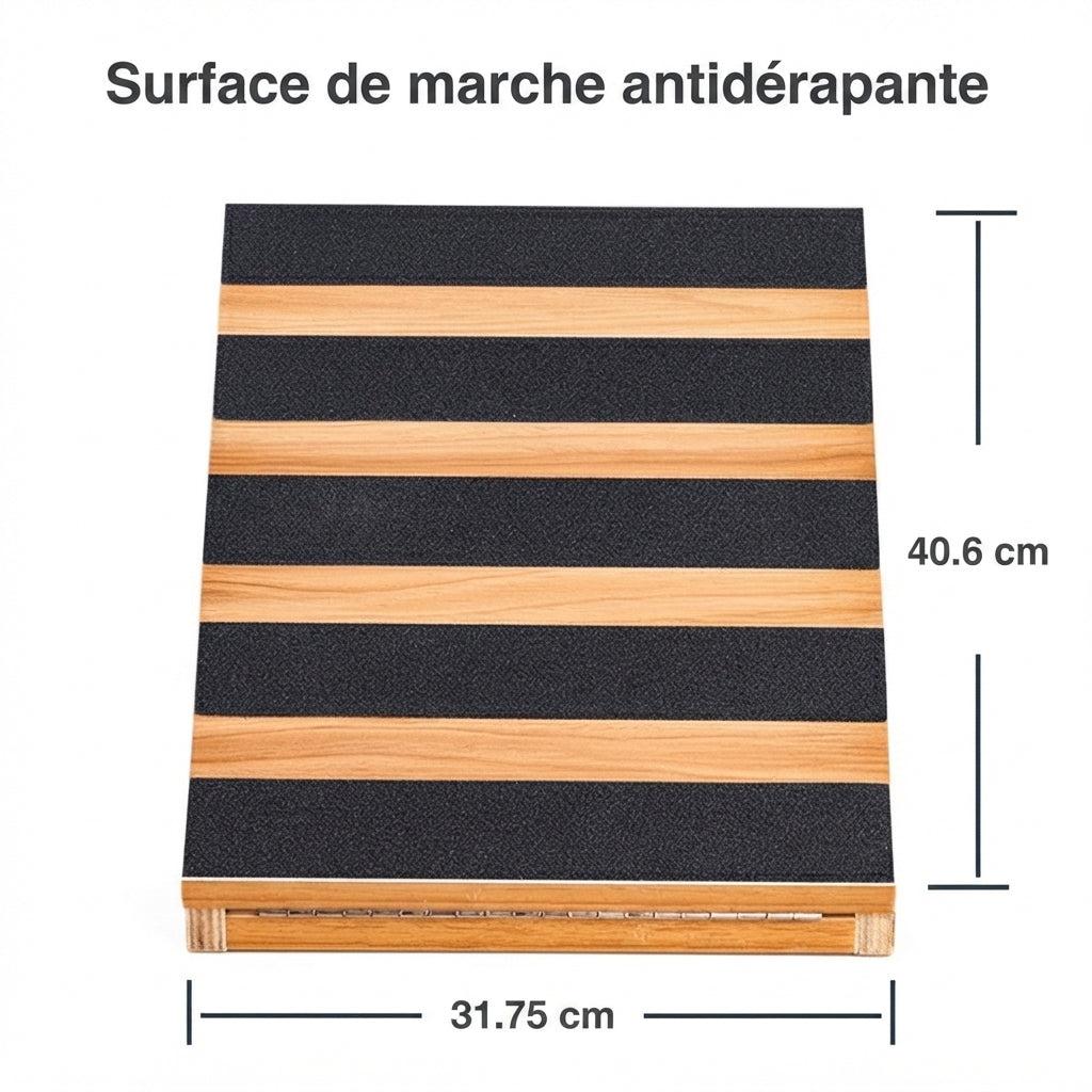 Planche inclinée en bois professionnelle (demi-couverture)