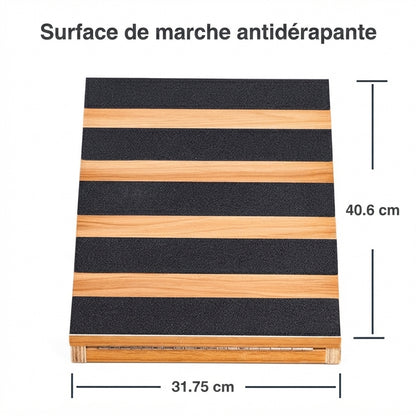 Planche inclinée en bois professionnelle (demi-couverture)