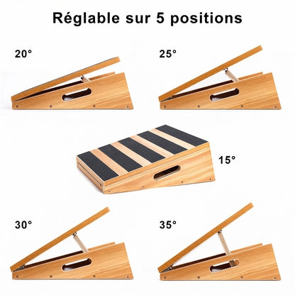 Planche inclinée en bois professionnelle (demi-couverture)