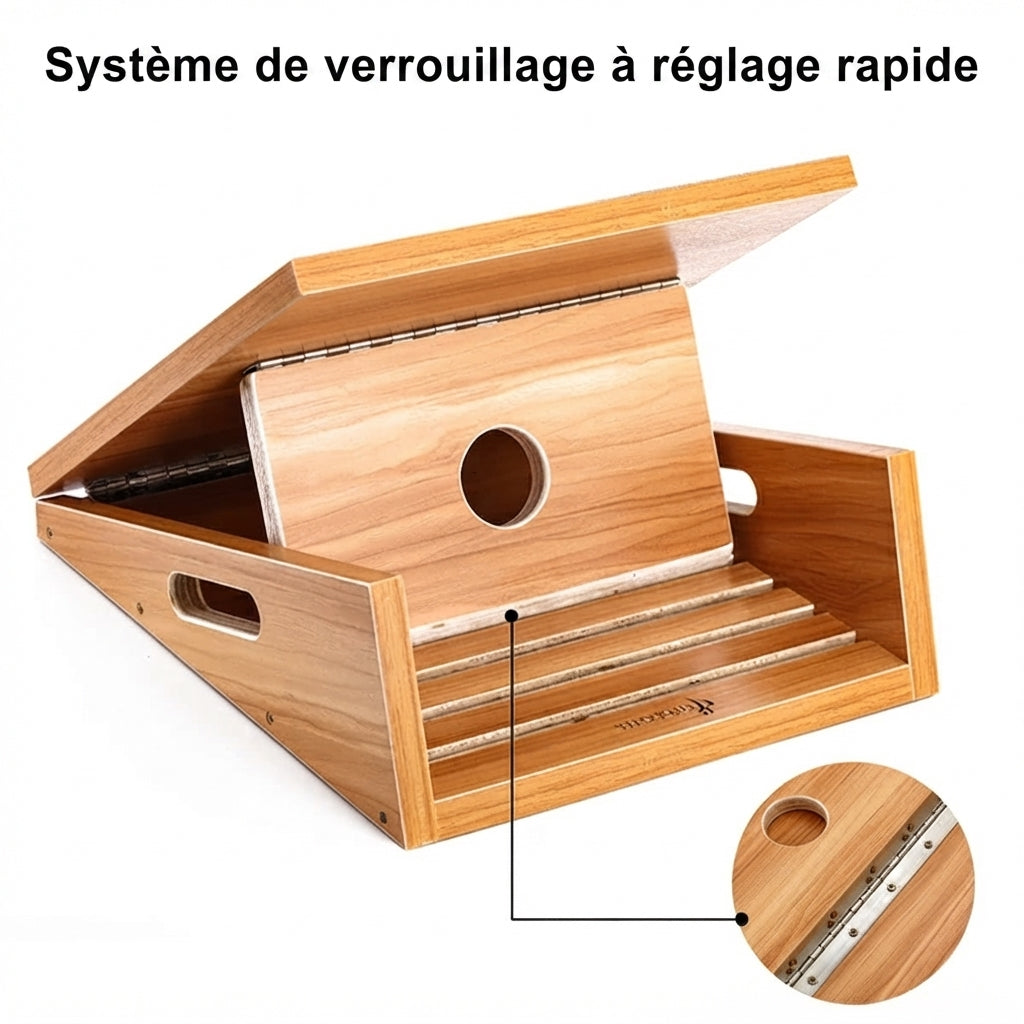 Planche inclinée en bois professionnelle (demi-couverture)