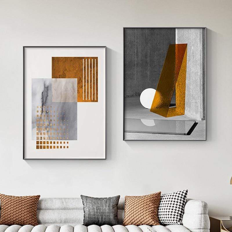 Toile artistique géométrique sur l'espace
