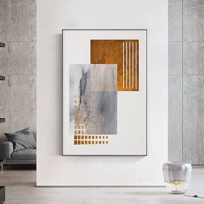Toile artistique géométrique sur l'espace