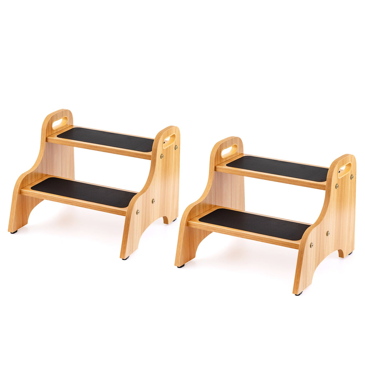 Tabouret en bois à deux marches